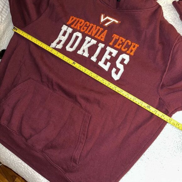 Virginia Tech Hokies Men’s Maroon Hooded Sweatshirt Size XXL GUC - Picture 8 of 12